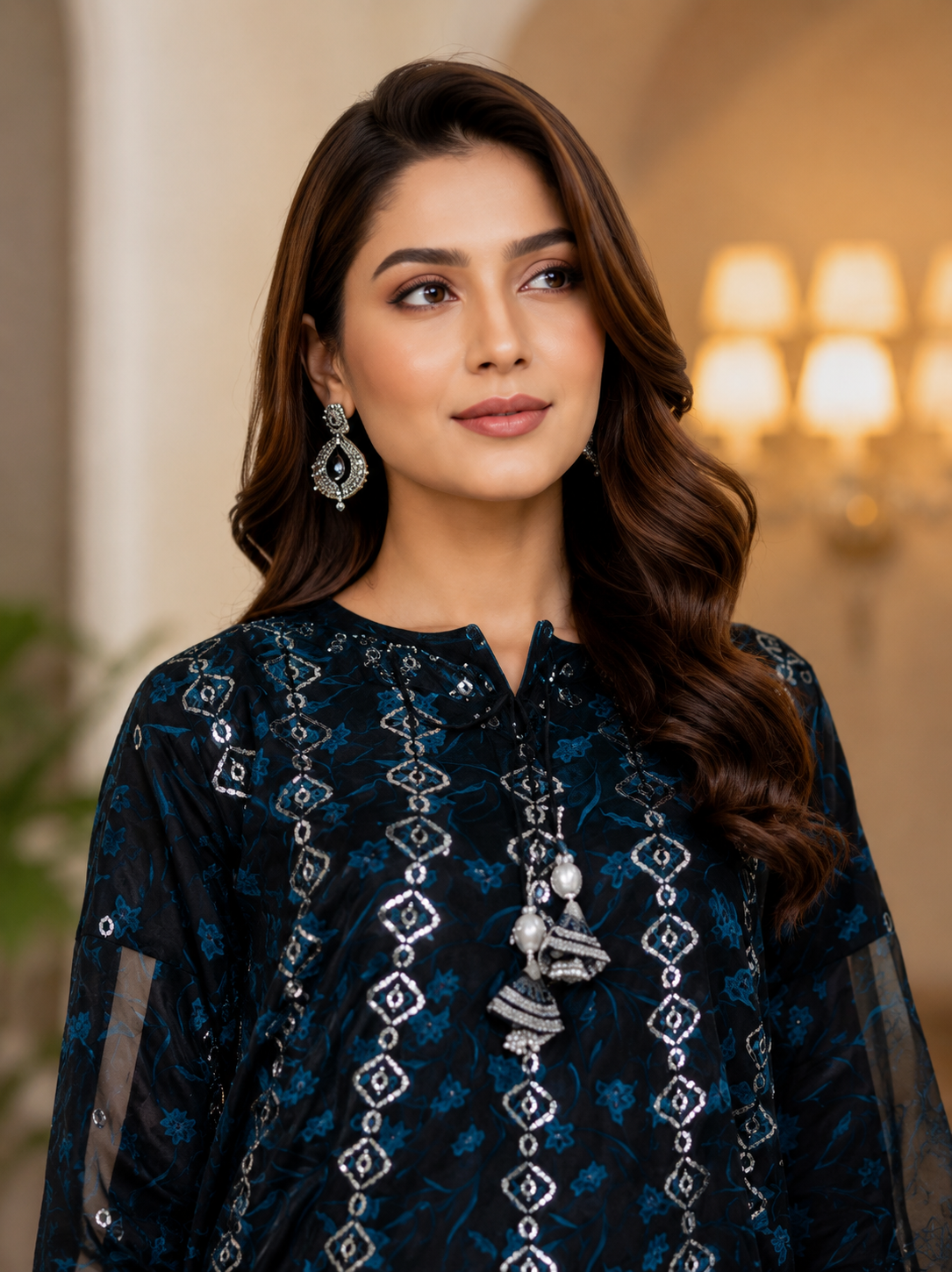 Gul-e-Aftaab digital printed crepe flapper